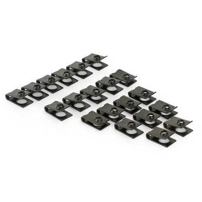 20x Motorcycle Faring Bolt Nut Zinc-plated Screw Clip Speedclips 5mm For Honda