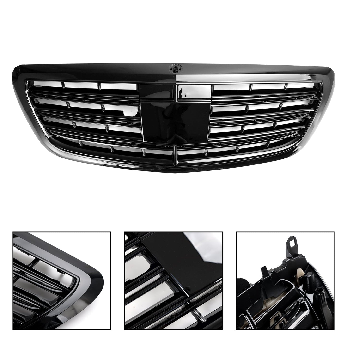 2014-2020 Mercedes-Benz S-class W222 Black Grille Front Bumper Replacement Grill W/ ACC