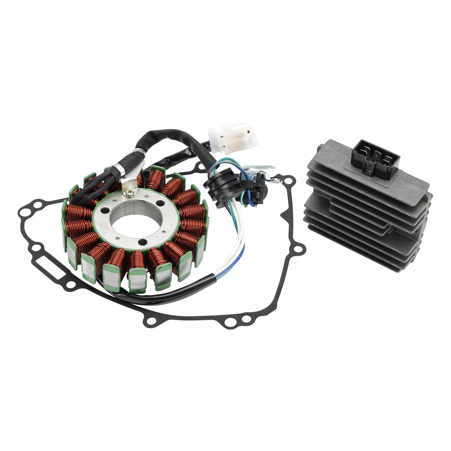 2015-2017 Yamaha YZF-R25 Generator Stator 1WD-H1410-00+Regulator Rectifier 1WD-H1960-00+Gasket Cover