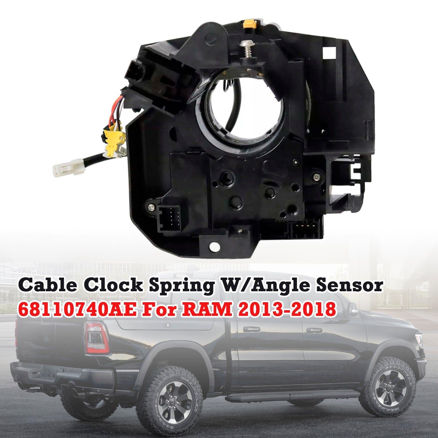 2013-2020 Dodge Ram 1500 Clock Spring with Angle Sensor 9 Pins 68110740AE 68110740AB