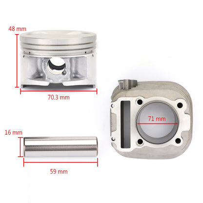 1999-2004 Bear Tracker 250 YFM250 Yamaha STD 71 mm 229.6CC Cylinder Piston Gasket Top End Kit 4BD-11310-01-00