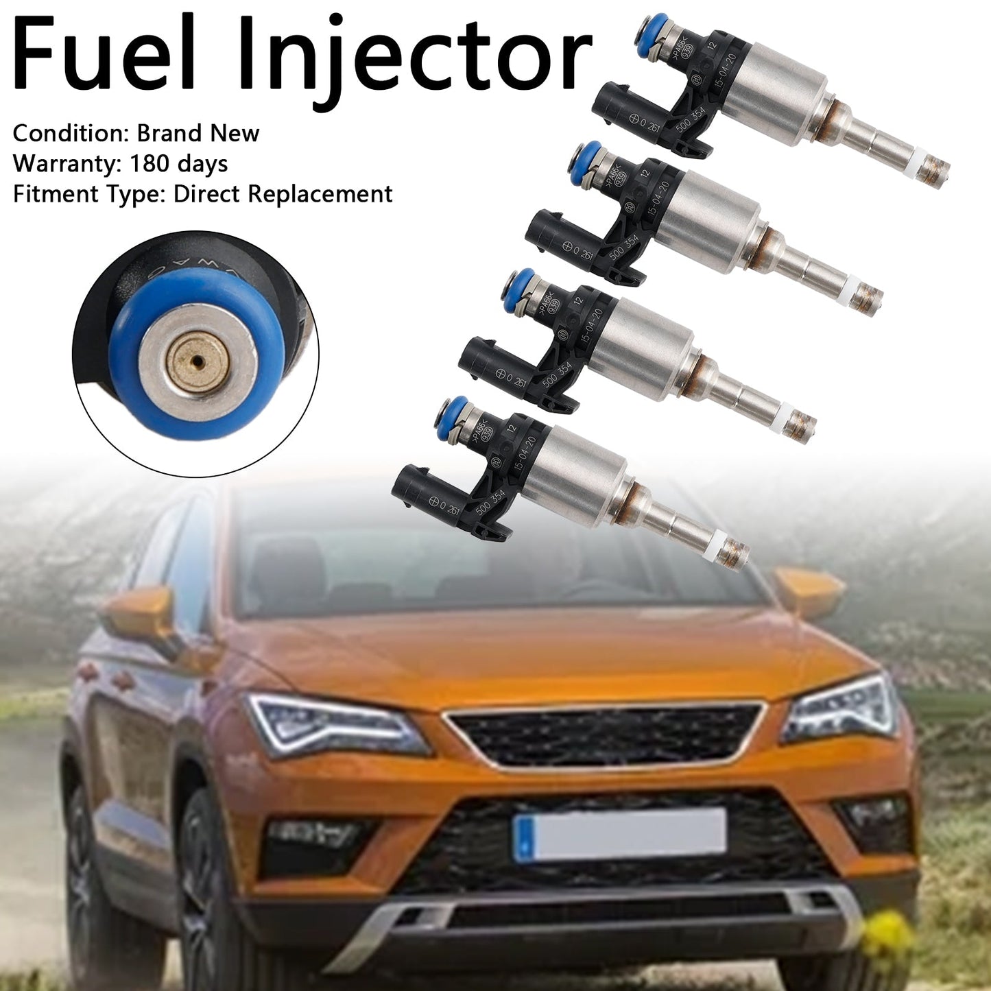 Seat Ateca Ibiza IV 4Pcs Fuel Injector 04E906036Q 0261500374