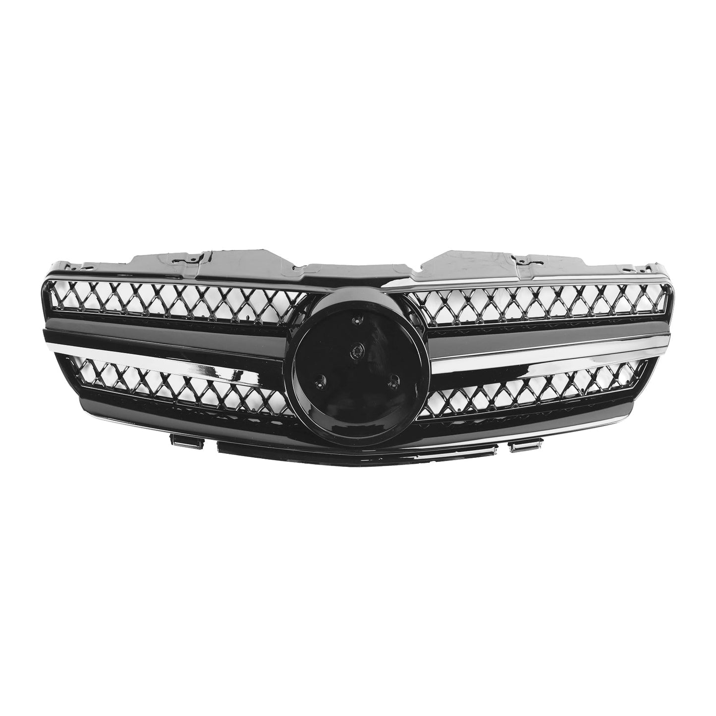 2002-2006 Mercedes Benz R230 SL Class SL350/500/600/SL55/65 1 Fin Star Grill black Chrome Grille