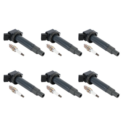 2002-2006 Toyota Camry 3.0L V6 6PCS Ignition Coil+6PCS Spark Plug 90919-02234 UF267 1788315 6731301