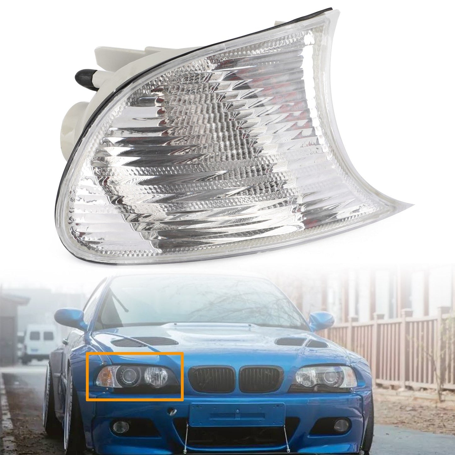 2000 BMW 323Ci E46 2 Doors Right Corner Lights Turn Signal Lamps 63126904308