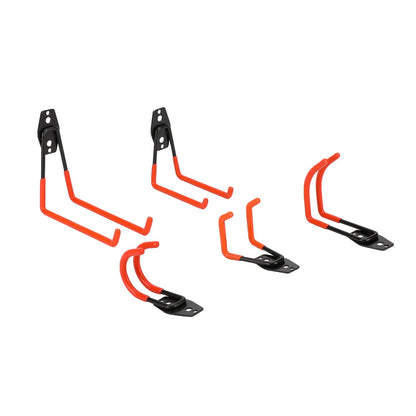 Double Wall Mount Garage Organization Tools 5PCS Heavy Duty Storage Hooks