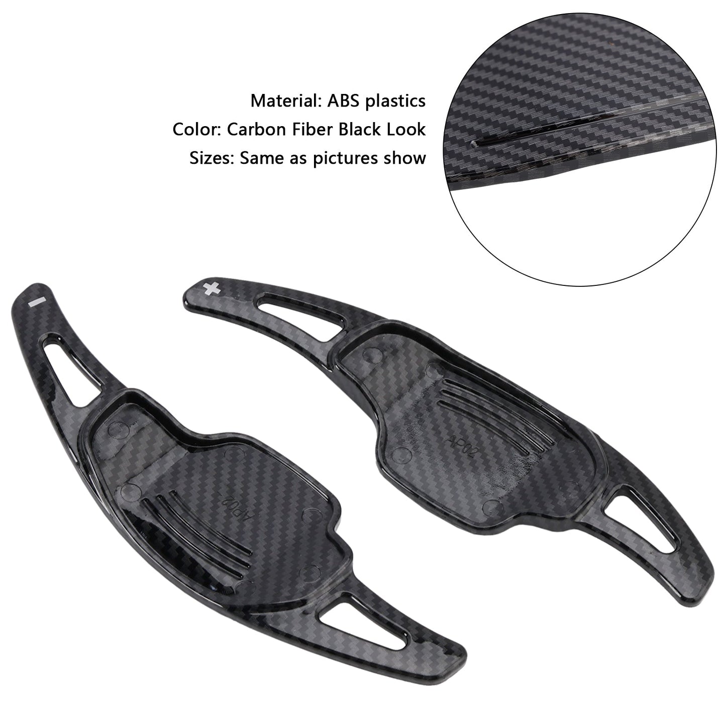 2016-2018 Buick Lacrosse Cadillac CT6 XT5 Carbon Look Steering Wheel Paddle Shifter Extension Covers