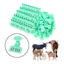 001-100 Number-Ear Tag For Animal Livestock Cattle Cow Pig Label Green