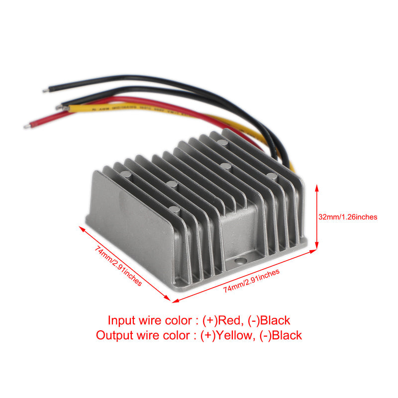 Waterproof DC/DC Converter Regulator 12V Step Up to 13.8V 15A 207W
