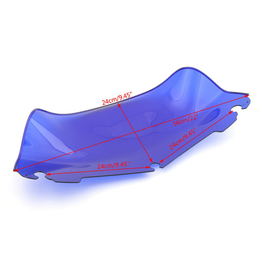 ABS 9" Windshield For Touring Electra Street Tri Glide FLHT FLHTC 2014-2016 Blue