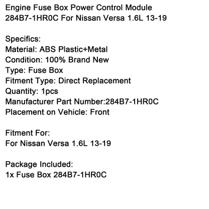 284B7-1HR0C Engine Fuse Box Power Control Module For Nissan Versa 1.6L 2013-2019