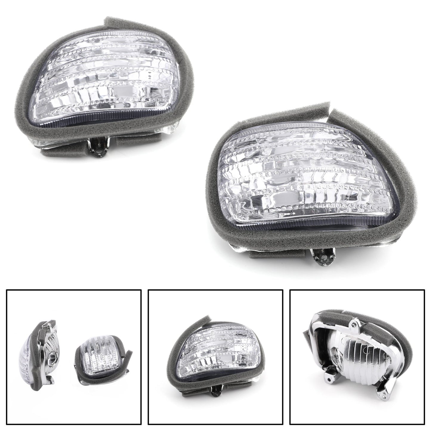 Front Turn Signals Lens Fit For Honda GL1800 Goldwing 2001-2010 Clear Champoo
