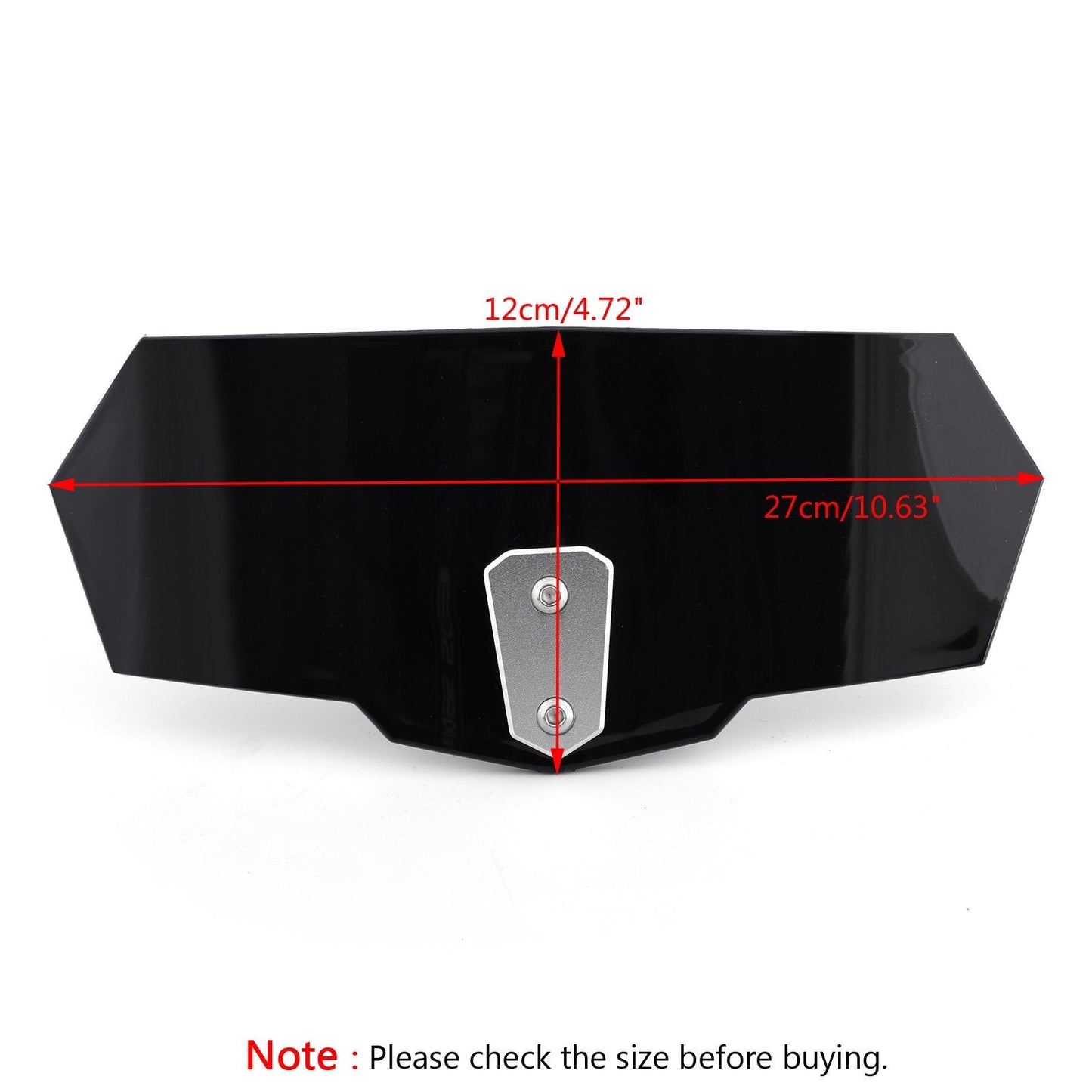 Honda Yamaha Suzuki Adjustable Windshield Extension Deflector Black