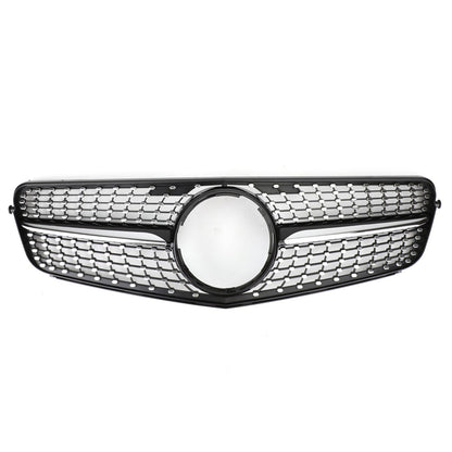 2008-2014 W204 Benz C-Class C200 C230 C250 C300 C350 Diamond Black Chrome Front Grille Grill