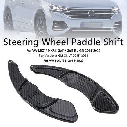 2015-2020 Volkswagen MK7 MK7.5 Golf Golf-R GTI Carbon Look Steering Wheel Paddle Shifter Extension Covers