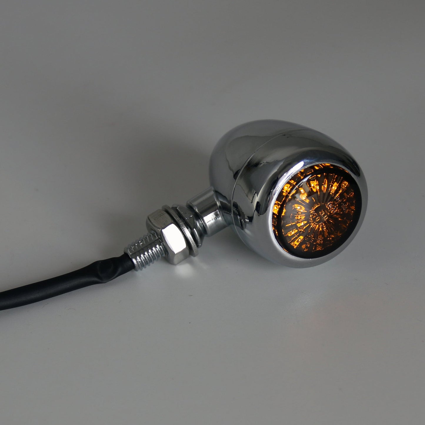 Harley Chopper Cafe LED Bullet Turn Signals Indicators Racer Chrome Champoo