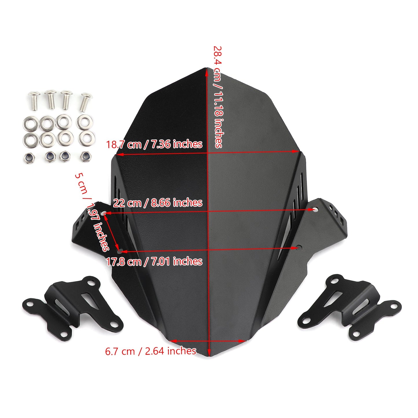 2017-2020 YAMAHA FZ 09 MT 09 Windscreen Windshield Shield Protector Black