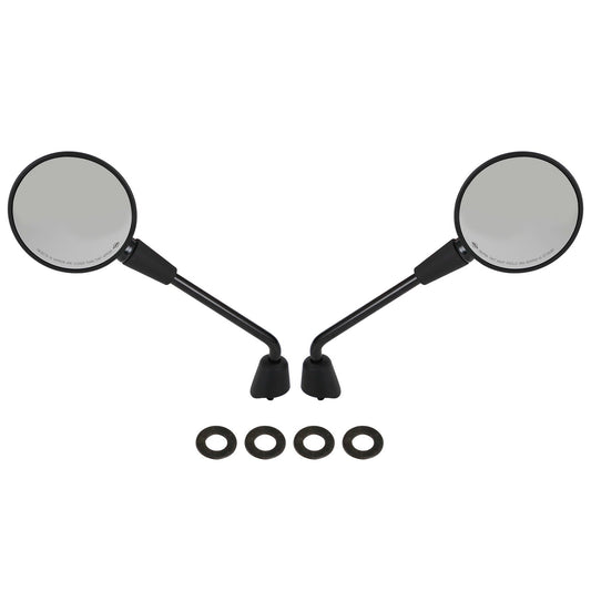 Rear View Mirror PAIR Black For Vespa Primavera 50 125 150 2T 4T Elettrica