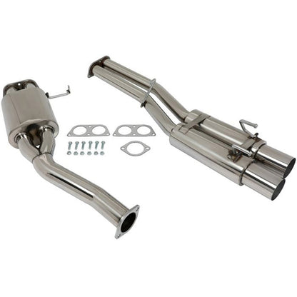 1989-1994 Nissan 240SX 2.4L Dual 3.5" Tip Catback Exhaust Muffler Pipe Racing Exhaust System