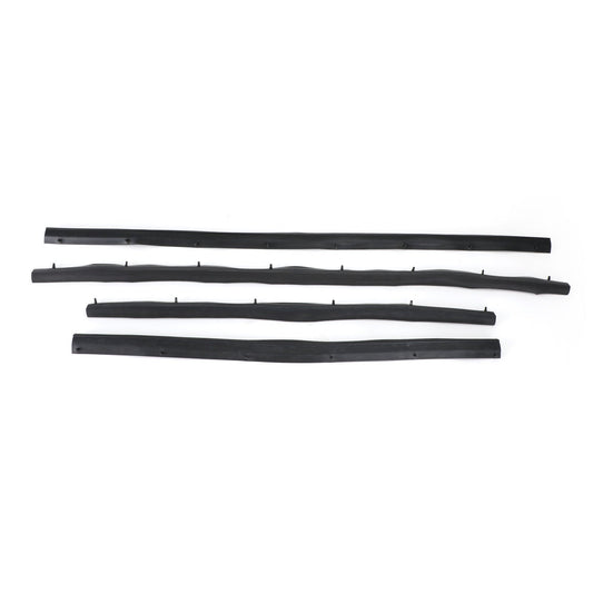 1999-2016 Ford Super Duty Crew Cab Models Only Front+Rear Lower Door Weatherstrip Seal Trim F81Z-2520758-AA (2) 1C3Z-26253A24-A (2)