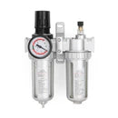 1/2"in Air Compressor Filter Oil Water Separator Trap Tools With Regulator Gauge