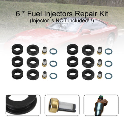 Dodge Stealth 1991-1996 6PCS Fuel Injectors Seal O-Ring Kit 18-10066 INP-014 MD164888