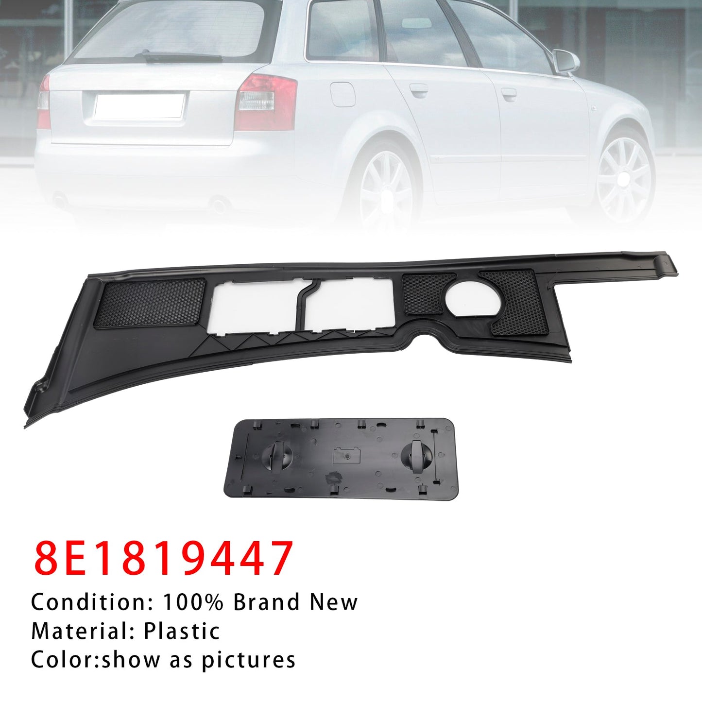 Audi B7 A4 FWD 2.0T Water Box Deflector Tray & Battery Cover 8E1819447 8E1819422A