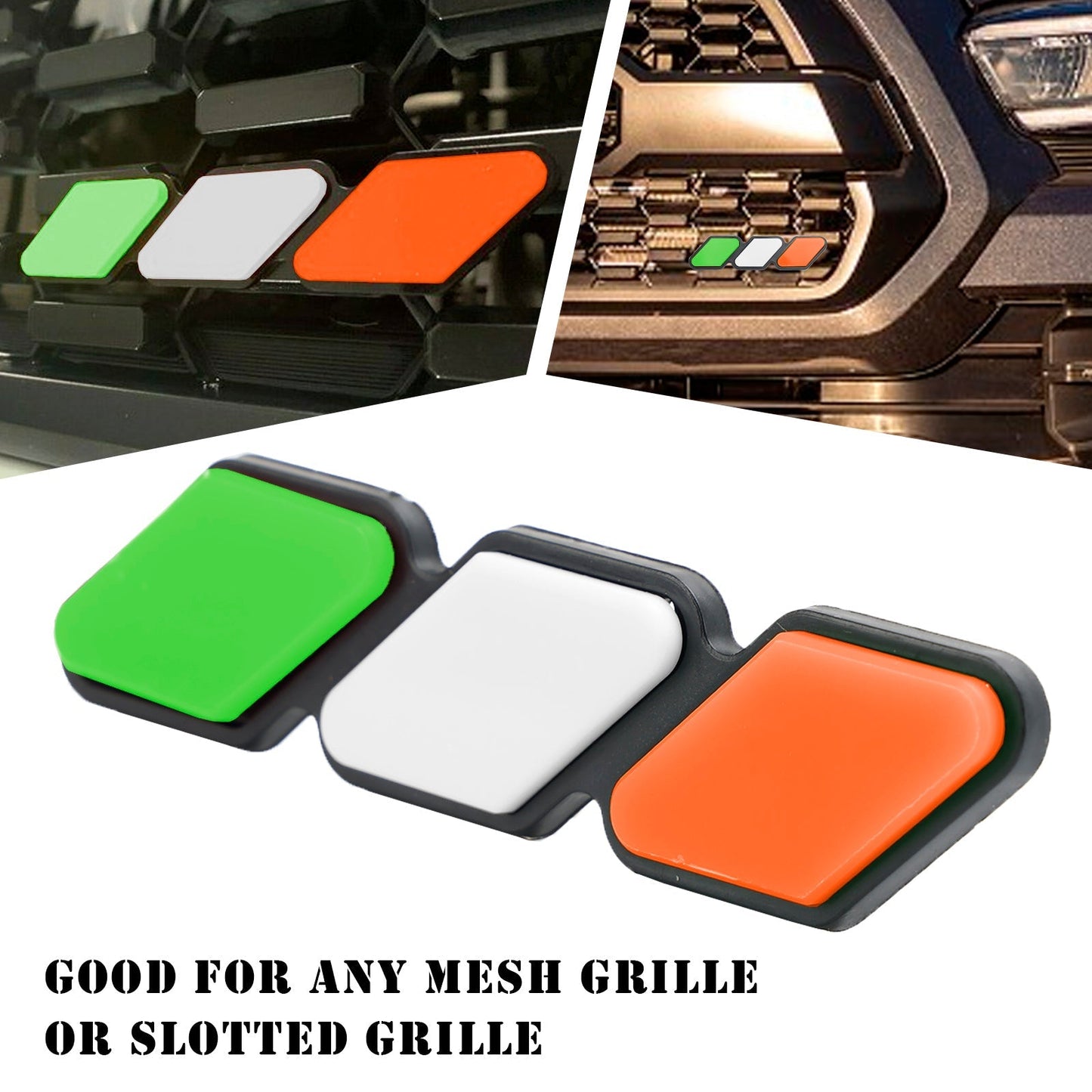Toyota Tacoma TRD Tundra RAV4 Tri-Color Grille Badge Emblem Car Accessories