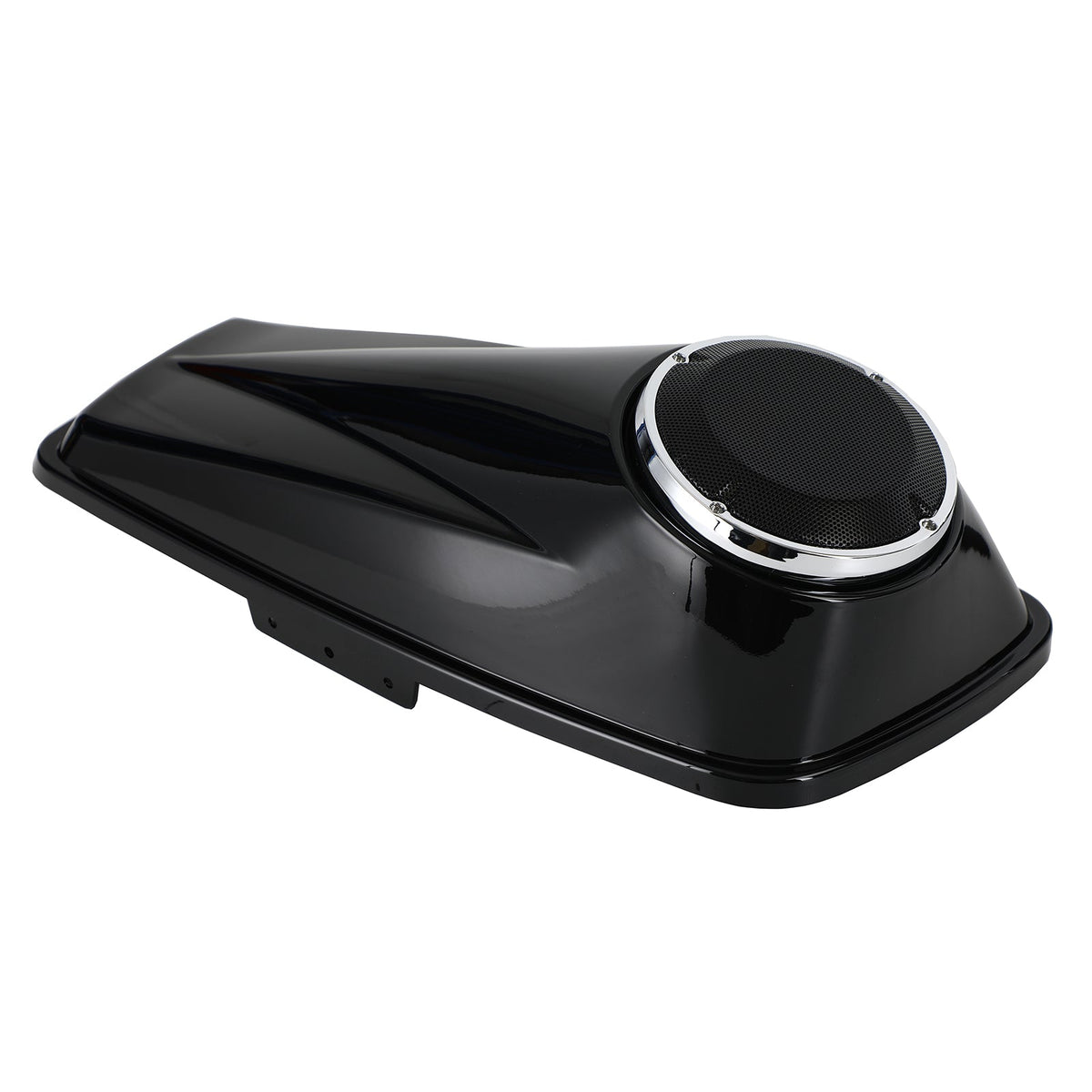 Black 6.5" Saddlebag Speaker Lids For Harley Touring Road King Glide 2014-2021