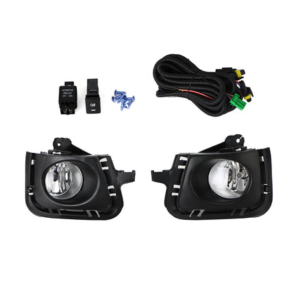 12-14 Toyota Prius C Clear Lens Front Bumper Fog Light Lamps w/Bezel+Switch
