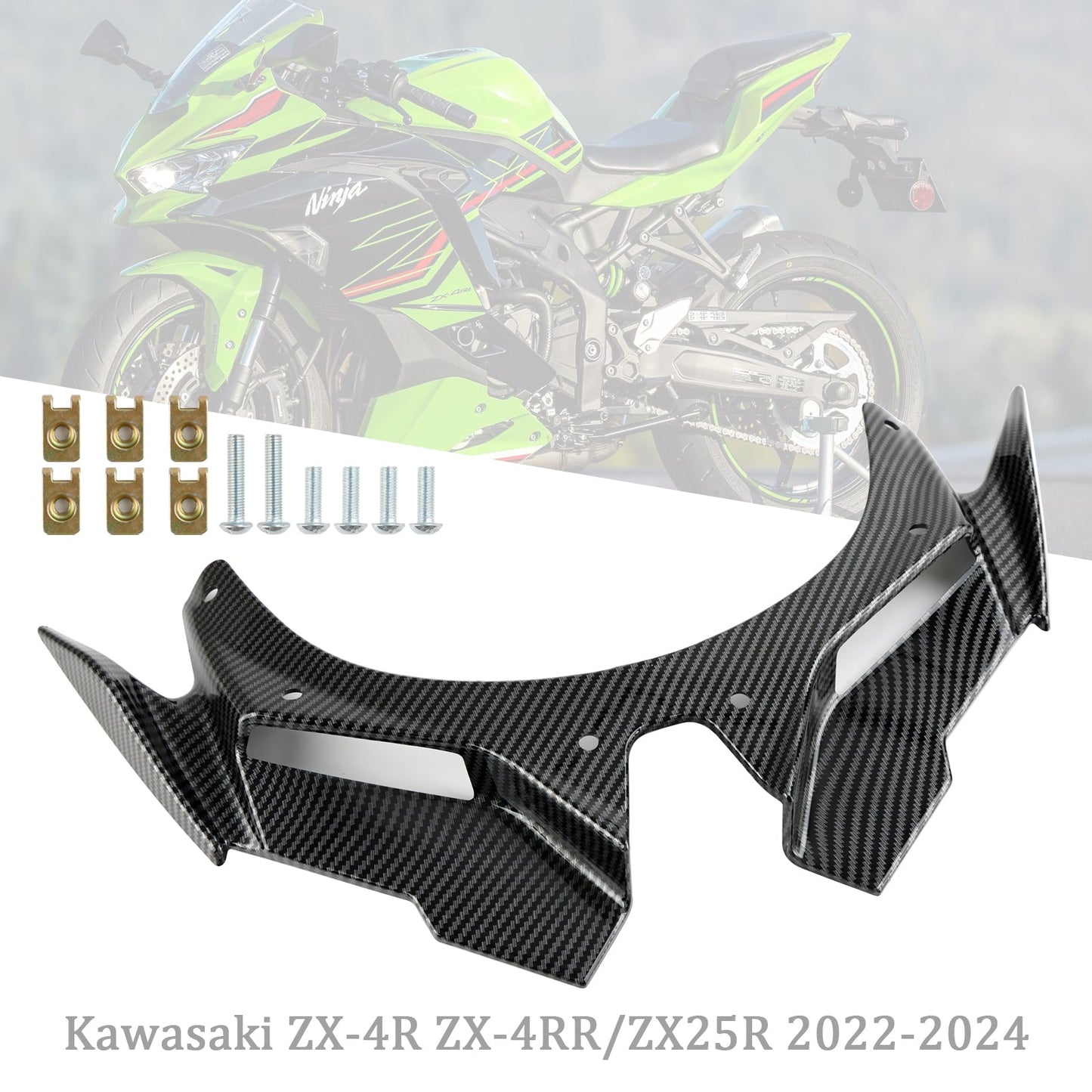 Front Fairing Wing Beak Shell Cover For Kawasaki ZX4R ZX4RR ZX25R 22-24