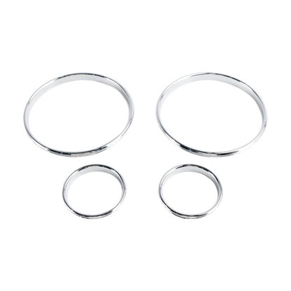 1995-2004 BMW E39 5 Series Silver Dash Trim Rings Speedometer Gauge Cluster Panel GF1734008