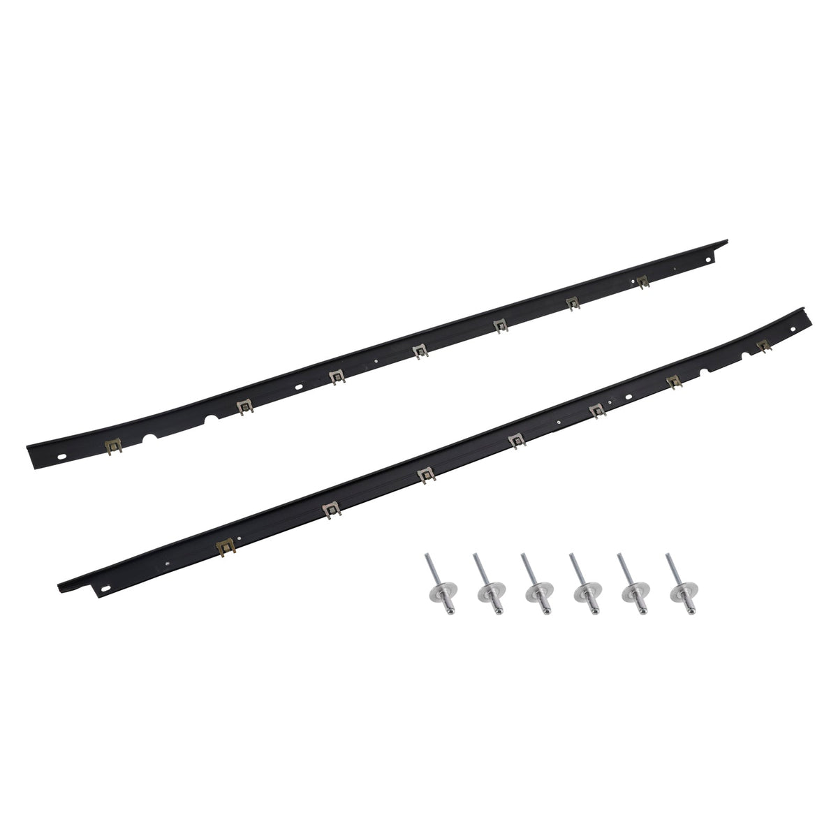1984-1996 Chevrolet C4 Corvette Driver + Passenger Sides Door Panel Outer Window Seals MID-845680