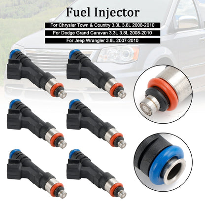 2008-2010 Dodge Grand Caravan 3.3L 3.8L 6PCS Fuel Injector 0280158119 812-11131