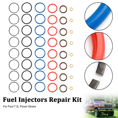 Ford 7.3L Power Stroke 8PCS Fuel Injector Repair Kit XC3Z9229AB CM5010 100SK55S SK55