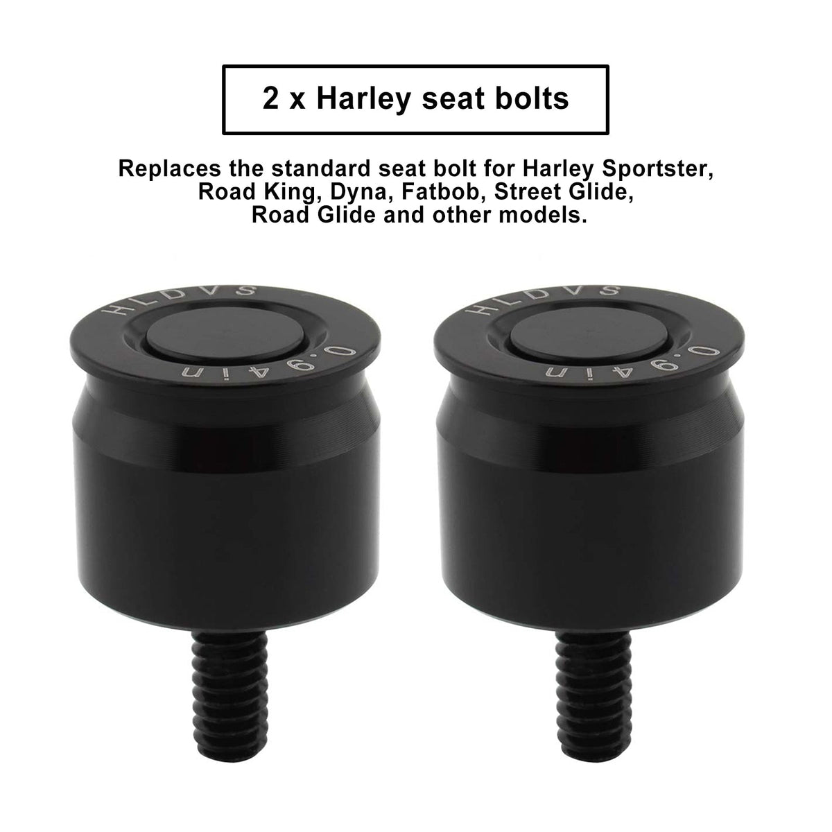 2X Seat Bolt Aluminum Anodized For Dyna Softail Sportster Road King Glide Gold