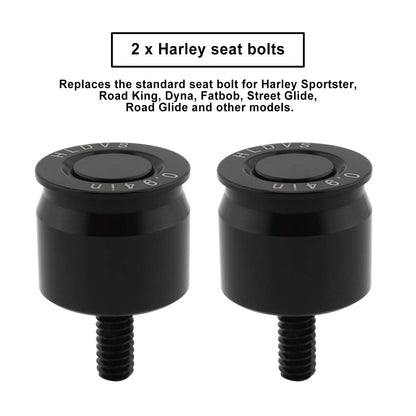 2X Seat Bolt Aluminum Anodized For Dyna Softail Sportster Road King Glide Gold