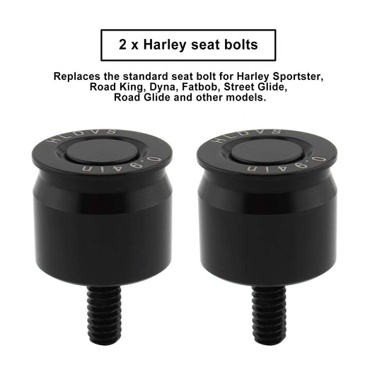2X Seat Bolt Aluminum Anodized For Dyna Softail Sportster Road King Glide Gold