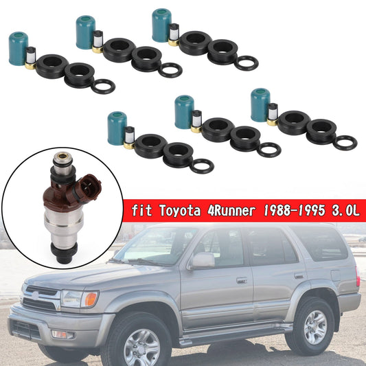 1993-1994 Toyota T100 3.0L 3VZE 6PCS Fuel Injectors Repair Seal Rebuild Kit