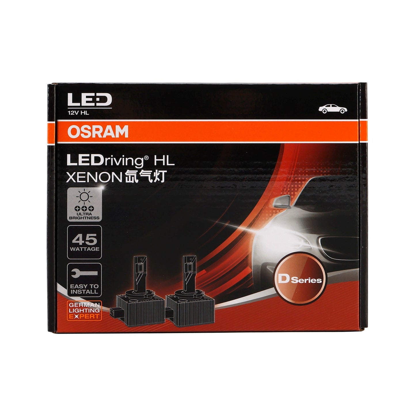 OSRAM 2PCS Car Light LED-HL D3S 45W 6000K 166340CW