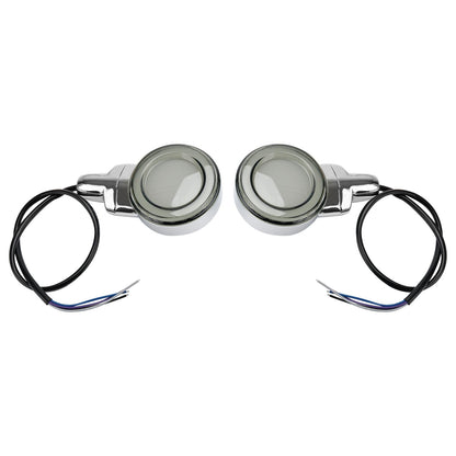 Heritage Softail Classic Touring 99-23 LED Flat Front Turn Signal Light Champoo