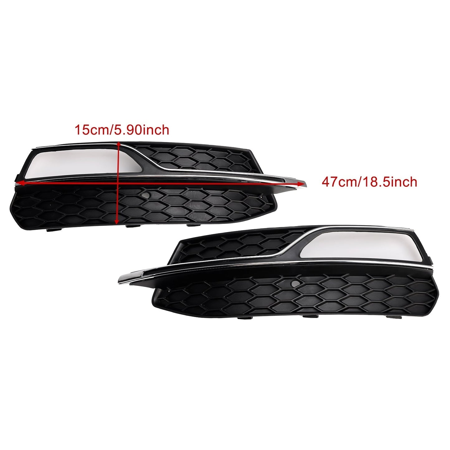 2013-2016 Audi A3 S-Line Front Lower Bumper Fog Light Cover Grille 8V3807681G 8V3807682G