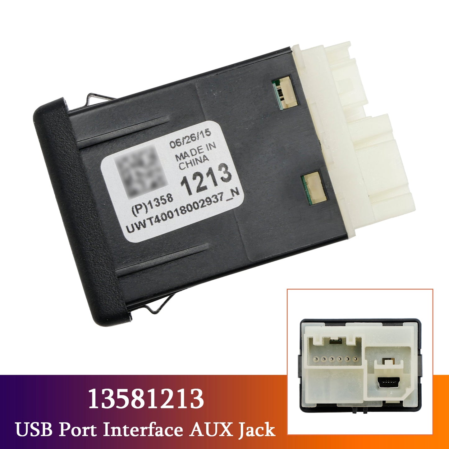 2014-2017 Cadillac CTS Dual USB Port SD Card Interface AUX Jack 13581213