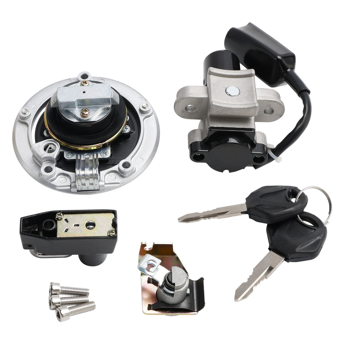 2017-2023 Kawasaki BR125 Z125 PRO Fuel Filler Cap Ignition Switch Lock Assy with Keys 27005-0612 51049-0728 27016-5415