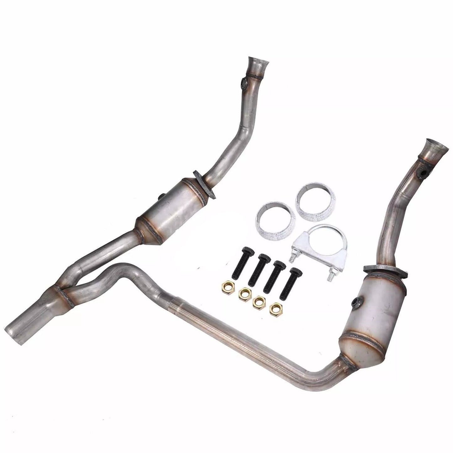 2010-2011 Jeep Wrangler 3.8L Y Pipe Catalytic Converter Complete Set 50498