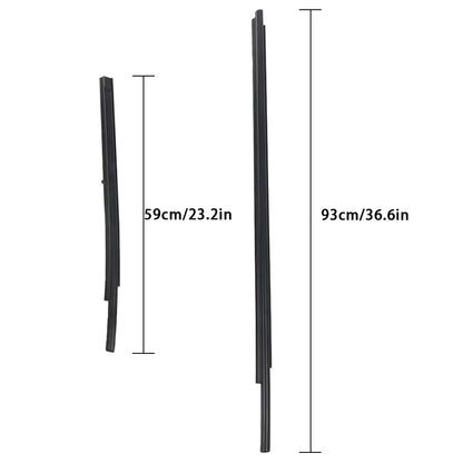 2007-2020 Toyota Tundra Double Cab 681600C020 4Pcs Door Belt Molding Weatherstrip Seal Trim