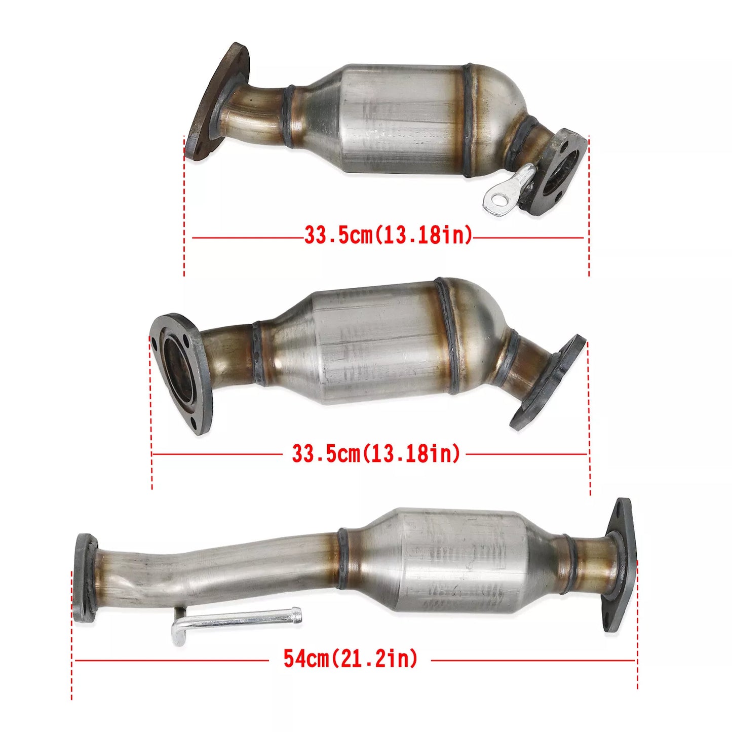 2007-2017 GMC Acadia 3.6L Front & Rear 3PCS Catalytic Converters 16547 16548 16574