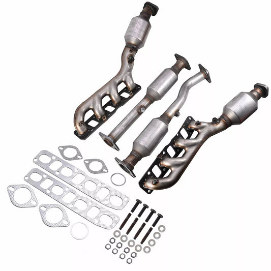 Nissan Titan 5.6L 2004-2013 4 SET Manifold Catalytic Converters Front & Rear 16478 16479 16489 16488