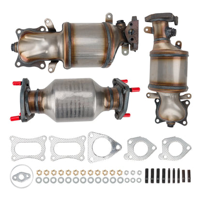 2011-2015 Honda Odyssey 45131 Left & Right & Rear Catalytic Converters Set
