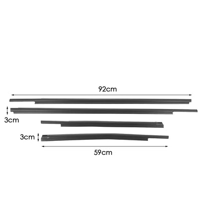 2007-2020 Toyota Tundra Double Cab 4PCS Car Outside Window Weatherstrip Seal Belt Moulding 68160-0C020 68210-0C020 68163-0C010